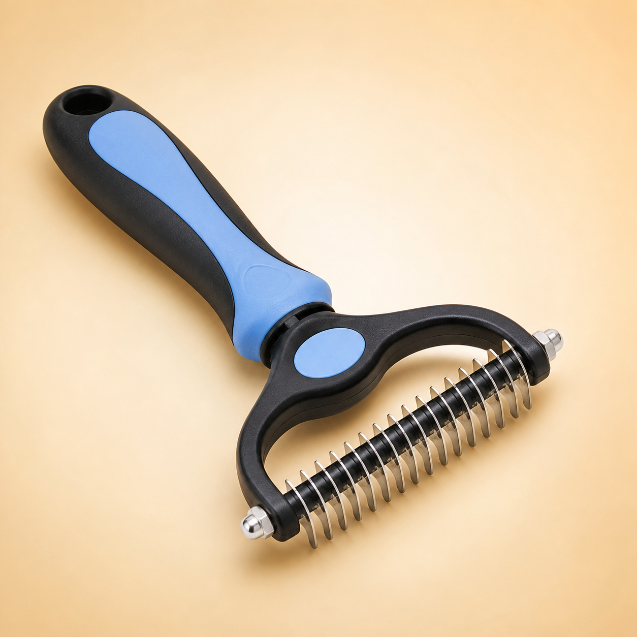 Double-Sided Undercoat Deshedder, Dog Grooming Rake for Shedding Control