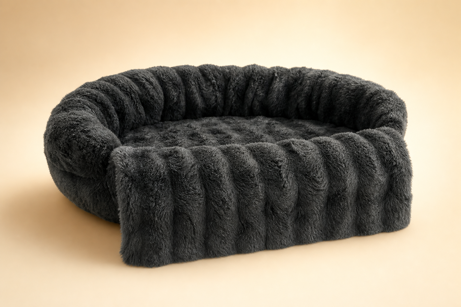 Pawden Luxury Dog Sofa Bed, Plush Elevated Couch Bed with Removable Cover